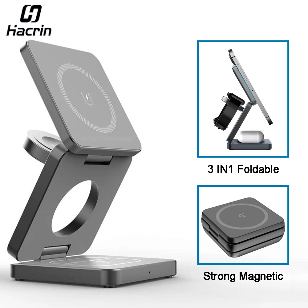 Smartwatch Ac - Wireless Charger 3 in 1 Foldable