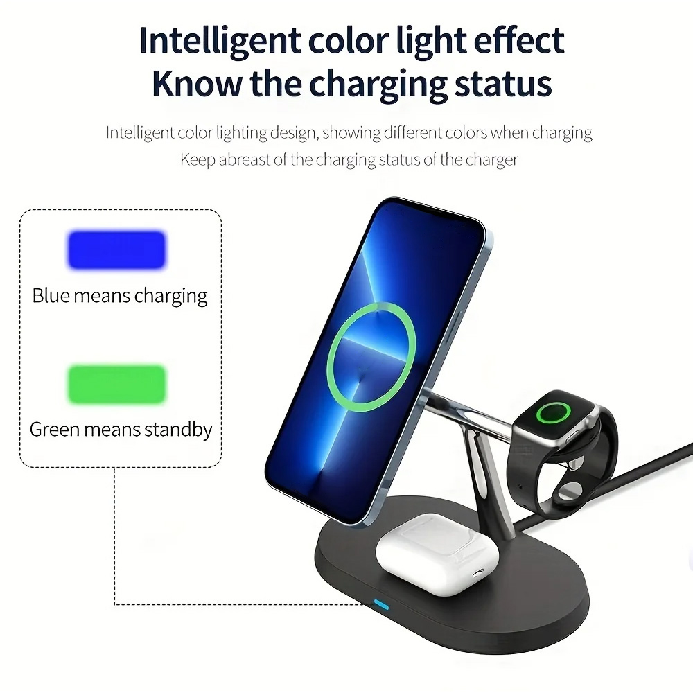 3 in 1 Magnetic Wireless Charg - Smartwatch Ac recension och pris