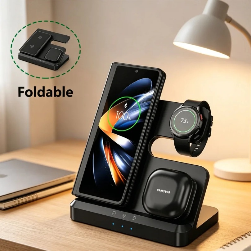 3 in 1 Fast Wireless Charger F - Smartwatch Ac recension och pris