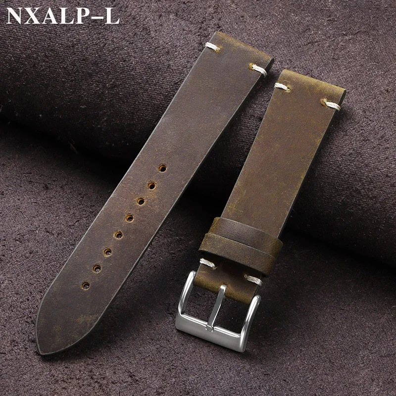 Vintage Oil Wax Leather Watch  - Nylon Nato Strap recension och pris