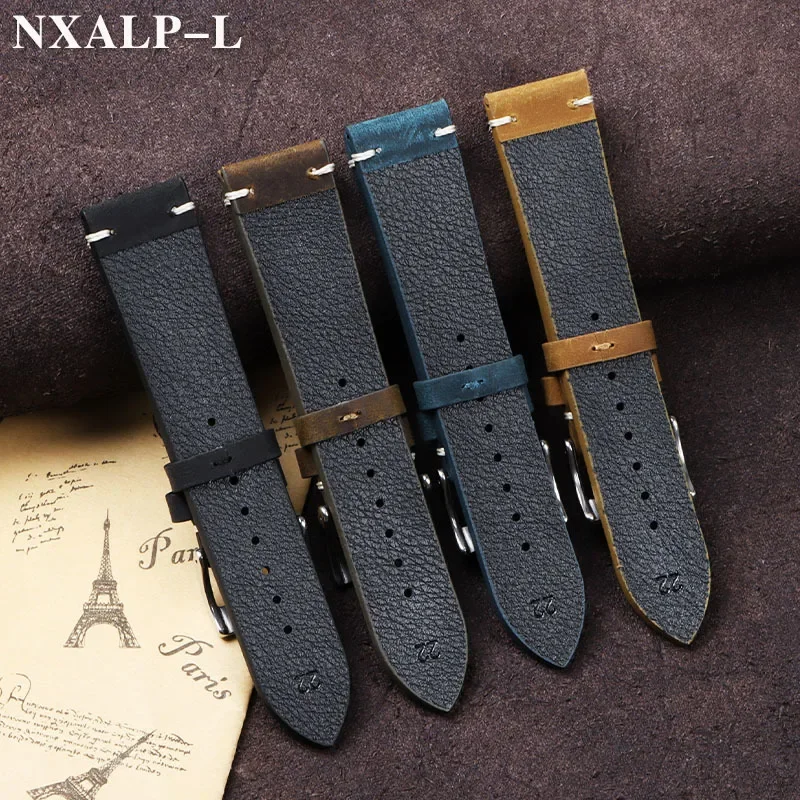 Vintage Oil Wax Leather Watch  - Nylon Nato Strap recension och pris