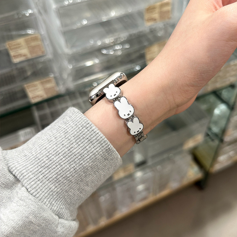 Miffy Rabbit Leather Watch Ban - Apple Smartwatch Accessories recension och pris