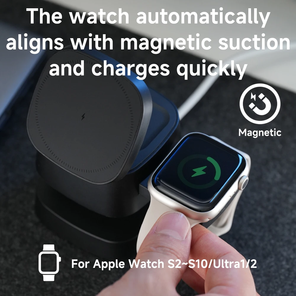 Magnetic 3 in 1 Wireless Charg - Smartwatch Ac recension och pris