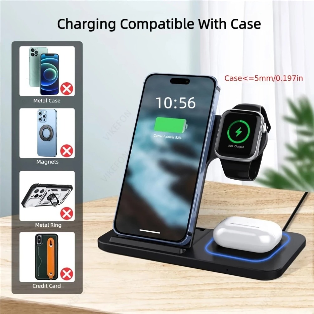 Foldable 3 in 1 Wireless Charg - Smartwatch Ac recension och pris
